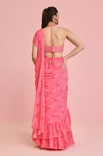 Lara georgette drape saree