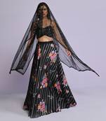 Bella Satin Semi Circle lehenga set