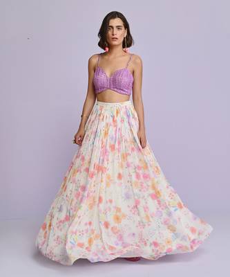 Irene Georgette lehenga Set 1