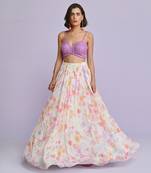 Irene Georgette lehenga Set