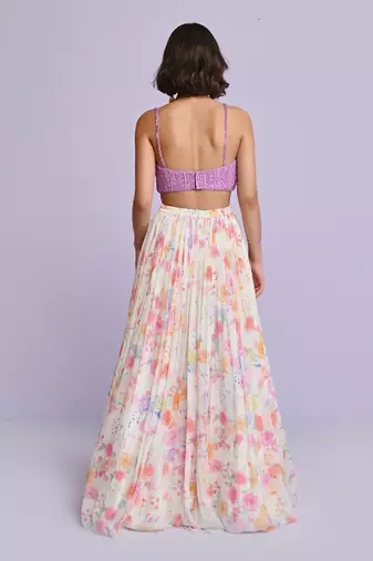 Irene Georgette lehenga Set