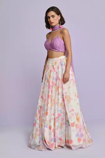 Irene Georgette lehenga Set
