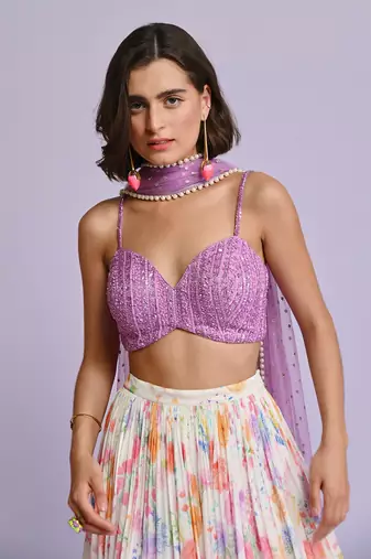 Irene Georgette lehenga Set