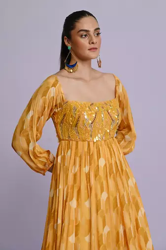 Yellow gown