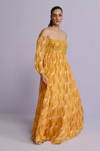 Yellow gown