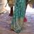 Kimisha women's green silk woven saree with unstitched blouse piece