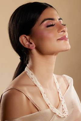 Multilayered Beaded Pearl Long Necklace For Women 3