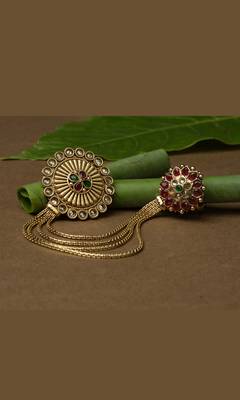 Gold-Plated Haathphool Chain Adjustable Ring 2