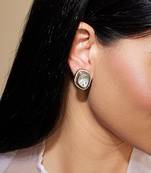 Victorian Unshaped Kundan Studs With Antique Polish