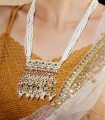 Pearl Kundan Multicolor Rani Haar With Studs Jewellery Set For Women