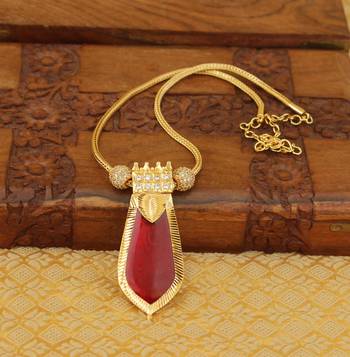 Kerala traditional gold plated palakka necklace 1