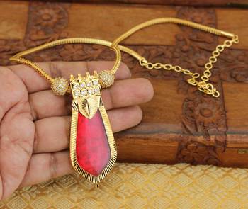 Kerala traditional gold plated palakka necklace 2