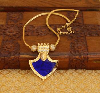 Kerala traditional gold plated palakka necklace 1