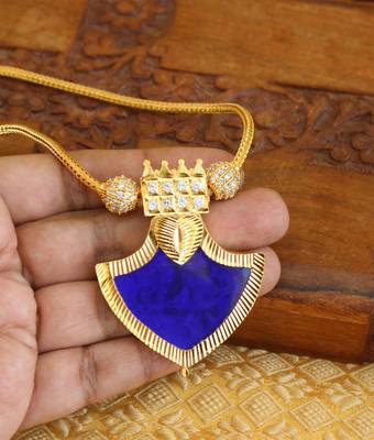 Kerala traditional gold plated palakka necklace 2