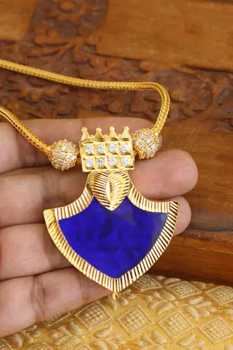 Kerala traditional gold plated palakka necklace