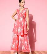 Musthave Red Colour Trendy Looks Fancy PartyWear Ethnic Kurti Dress