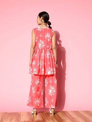 Musthave Red Colour Trendy Looks Fancy PartyWear Ethnic Kurti Dress 2