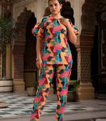 Trendy Multy Colour Smart Printed Co-ord Set For Classy Looks