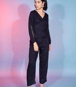 Nevy Blue Colour Fancy And Stylish Co-ord Set For Trendy Girls