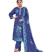 Stylish And Ethnic Blue Colour Partywear Suit
