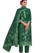 Stylish And Ethnic Green Colour Designer Partywear Suit