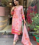 Ethnic Pink Colour Designer Salwaar Kameez For Festive Girlish Looks