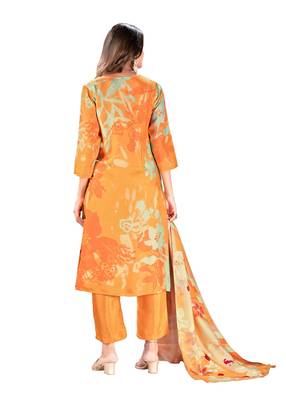 Yellow Colour Ethnic Readymade Digital Print Salwaar Kameez 2