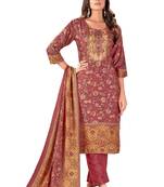 Maroon Colour Ethnic Readymade Digital Print Salwaar Kameez