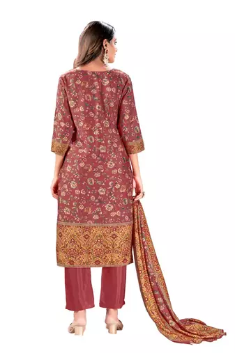 Maroon Colour Ethnic Readymade Digital Print Salwaar Kameez