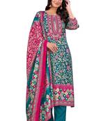 Sky Blue Colour Ethnic Readymade Digital Print Salwaar Kameez