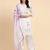 Designer Floral Purple Colour Embroidery Work White Dress For Glamorous Trendy Looks