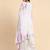Designer Floral Purple Colour Embroidery Work White Dress For Glamorous Trendy Looks