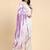 Designer Floral Purple Colour Embroidery Work White Dress For Glamorous Trendy Looks