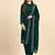 Heavy Sequins Work Green Colour Trendy Partywear Salwar Kameez