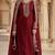 Designer Zari Work Maroon Colour Girlish Palazzo Dress