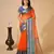 Orange Ethnic Zari Woven Traditional Looking Girlish Saree