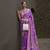 Kimisha women's purple silk woven saree with unstitched blouse piece