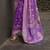 Kimisha women's purple silk woven saree with unstitched blouse piece