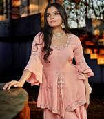 Peach peplum top set