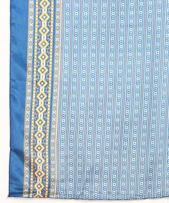Women's Blue Printed Cotton Kurti With Foil Printed Dupatta Set 4