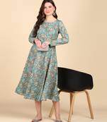 Multicolor Printed Cotton Round Kurta