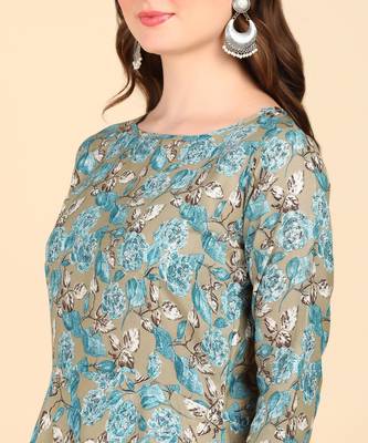 Multicolor Printed Cotton Round Kurta 4