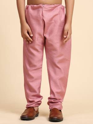 Pink Silk Kurta Pajama Set for Boys Kids Ethnic Wear with Embellished Design 9