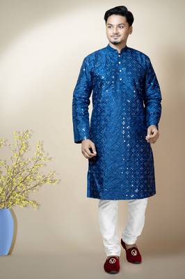Mirror Work kurta and Pajama set 1
