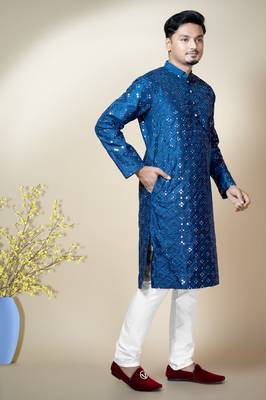 Mirror Work kurta and Pajama set 3