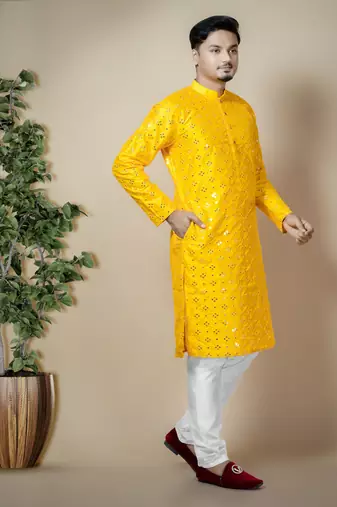 Mirror Work kurta and Pajama set