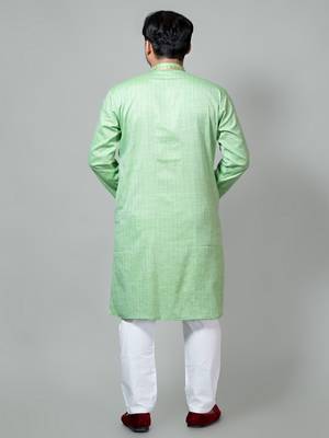 Mirror & Stripe Work kurta and Pajama set 2