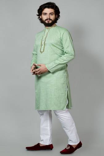 Mirror & Stripe Work kurta and Pajama set