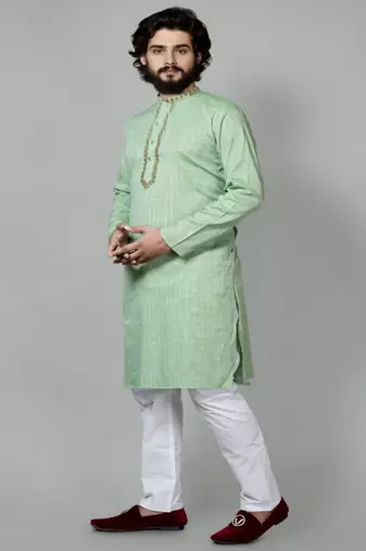Mirror & Stripe Work kurta and Pajama set