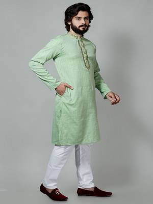 Mirror & Stripe Work kurta and Pajama set 3